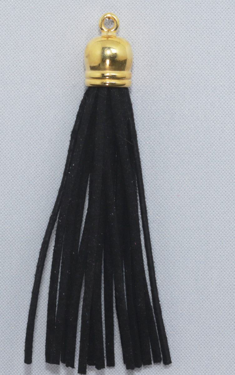 Tassels Gold 80mm Black No 2