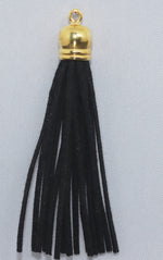 Tassels Gold 80mm Black No 2
