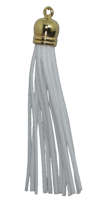 Tassels Gold 80mm White No 1