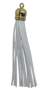 Tassels Gold 80mm White No 1