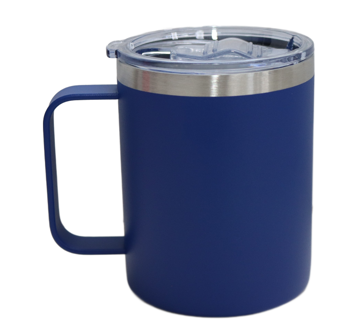 Double Wall Sippy Camping Mug 340ml Dark Blue