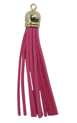 Tassels Gold 80mm Cerise Pink No 7