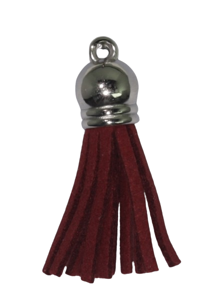Tassels Silver 35mm Burgandy No 22