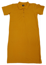 Ladies Golf Dress Cotton Blend 280 gram Mustard Large