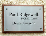 Aluminium A4 Wooden Plaque Silver (+- 300x200mm)