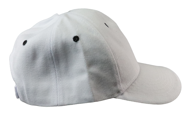Cap Baseball White with Black Trim