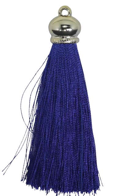 Tassels 90mm Light Gold Royal Blue No35