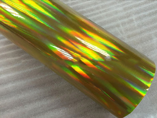 Vinyl HTV Flex PlotterFilms Italy - Holographic Soft Mirror Rainbow Gold SMR0410