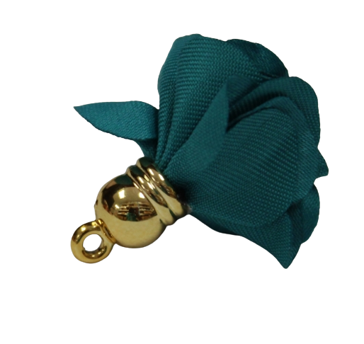 Tassels 25mm Flowers Petrol