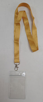 Lanyard - Gold with ID Card Pouch 86x54mm (Long)