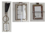 Keyrings Metal Rectangle With Tassel Black