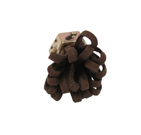 Tassels 25mm Hexagon Dark Brown