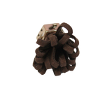 Tassels 25mm Hexagon Dark Brown