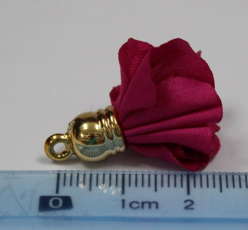 Tassels 25mm Flowers Ruby