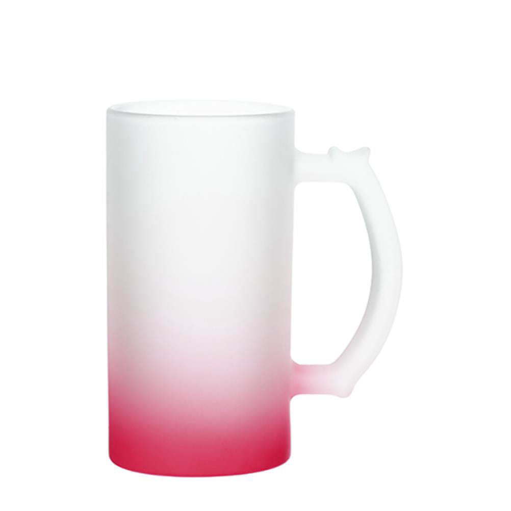 Mugs - Frosted Beer Mug Red 16 Oz Pack of 2